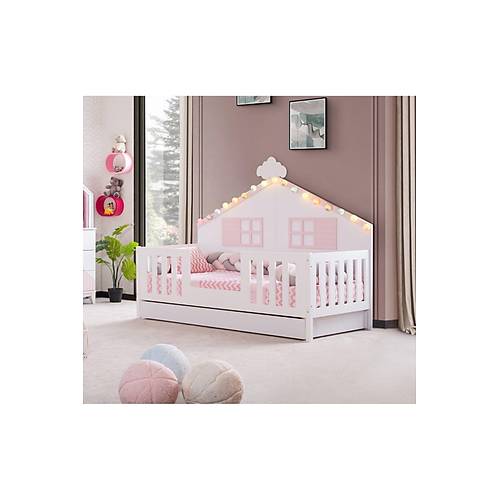 FETH�YE MONTESSORI YATAK - BEYAZ PEMBE