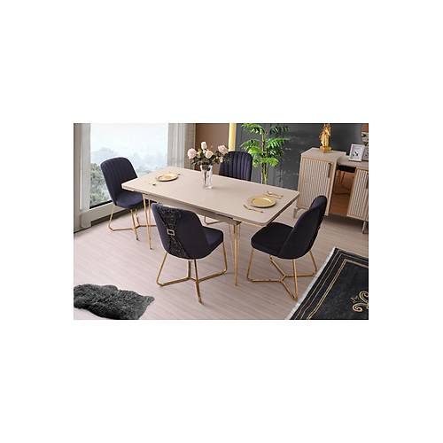 KAR�ZMA MDF YEMEK MASASI+ 6 SANDALYE