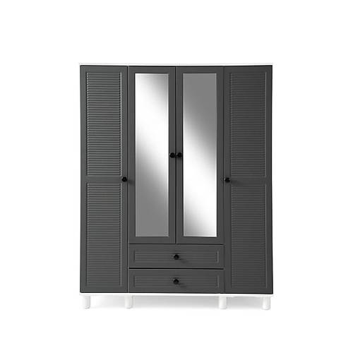 F�N�KE MDF 4 KAPILI DOLAP - ANTRAS�T