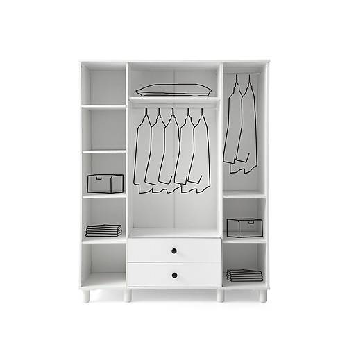 ECEM MDF 4 KAPILI DOLAP-BEYAZ