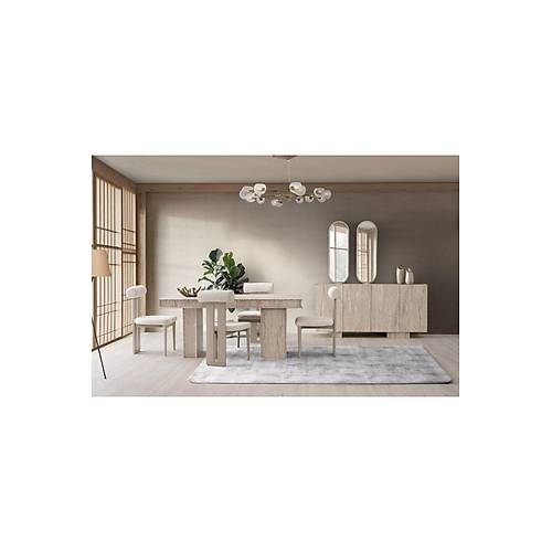 TRAVERTEN MDF YEMEK ODASI TAKIMI