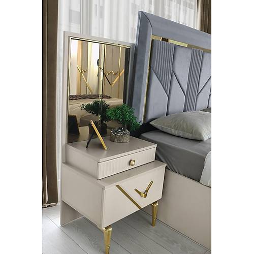 Kosova Bazal� Karyola Ve Ba�ucu-bench'li 2 Adet Komodin