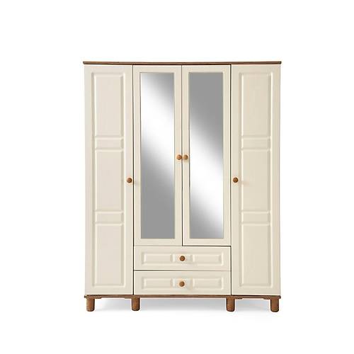 FEYZAN MDF 4 KAPILI DOLAP - EKRU