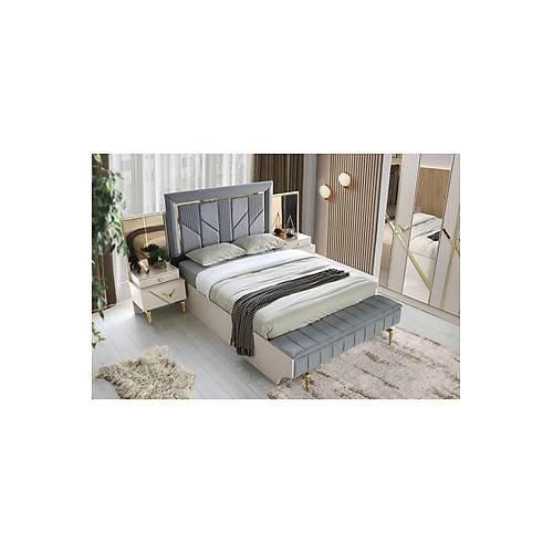 Kosova Bazal� Karyola Ve Ba�ucu-bench'li 2 Adet Komodin