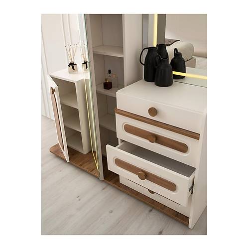 KUBBE MDF BAZALI LEDL� YATAK ODASI TAKIMI