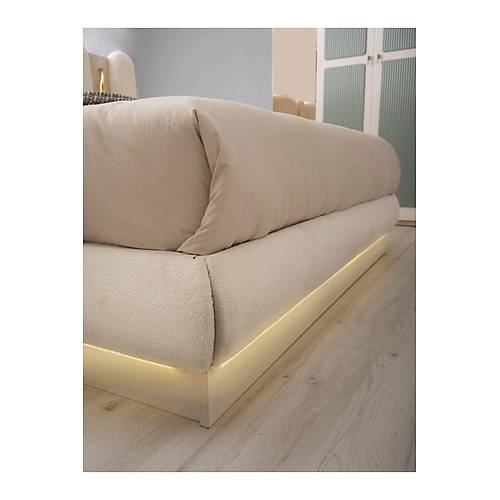 TURKUAZ MDF BAZALI LEDL� YATAK ODASI TAKIMI