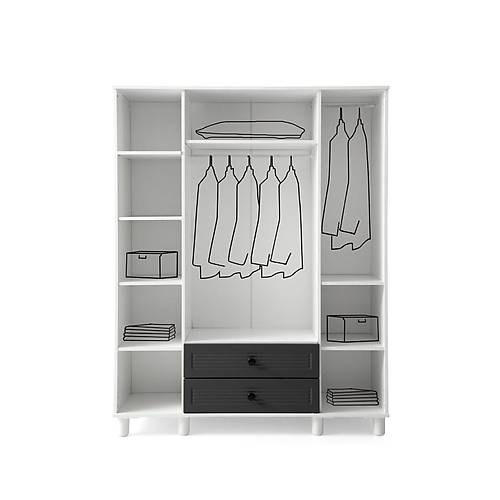 F�N�KE MDF 4 KAPILI DOLAP - ANTRAS�T