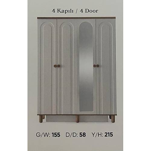 YAKUT MDF 5 KAPILI DOLAP