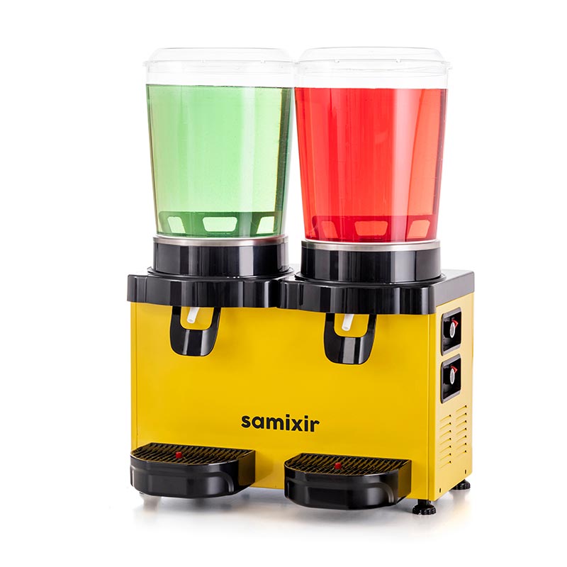 Samixir MM20.AY Panaromik Twin Soğuk İçecek Dispenseri 10 L + 10 L Sarı