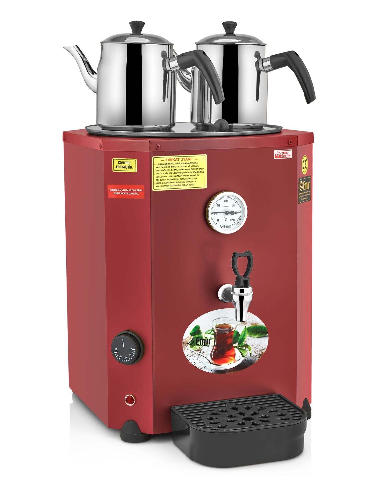Emir EM-22 Jumbo Çay Kazanı 2 Demlikli Çay Makinesi 23 LT