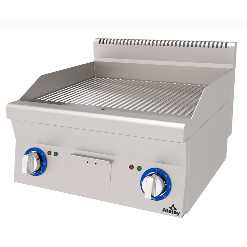Atalay E AEI-660-N-CR 600 Seri Krom Yüzeyli Oluklu Pleyt Izgara 60x60 cm Elektrikli