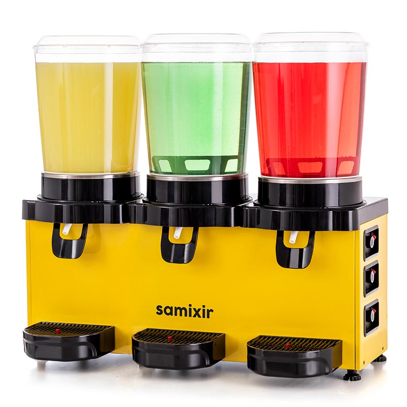 Samixir MMM30.AY Panaromik Triple Soğuk İçecek Dispenseri 10 L+10 L+10 L Sarı