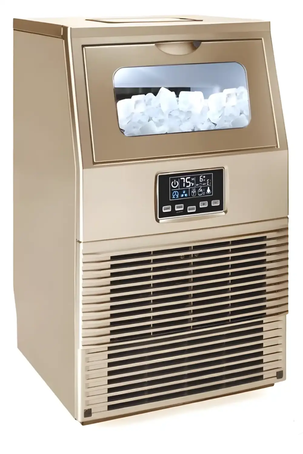 Vosco VSC-23C-G Küp Buz Makinesi 23 kg/gün Kapasiteli 4 kg Saklama Hazneli Gold