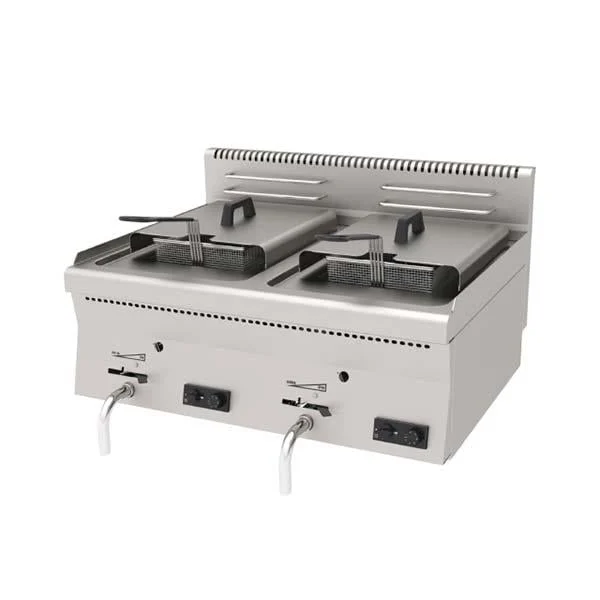 Atalay E AGF-860 Çiftli Ce Belgeli Gazlı Fritöz 80x60 cm 26 Litre