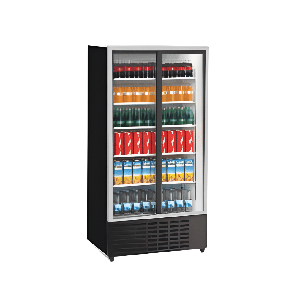 Senox SDS-1010 SC 2 CF Kanopisiz Çift Sürgülü Kapı Dik Tip Şişe Soğutucu Dolap
