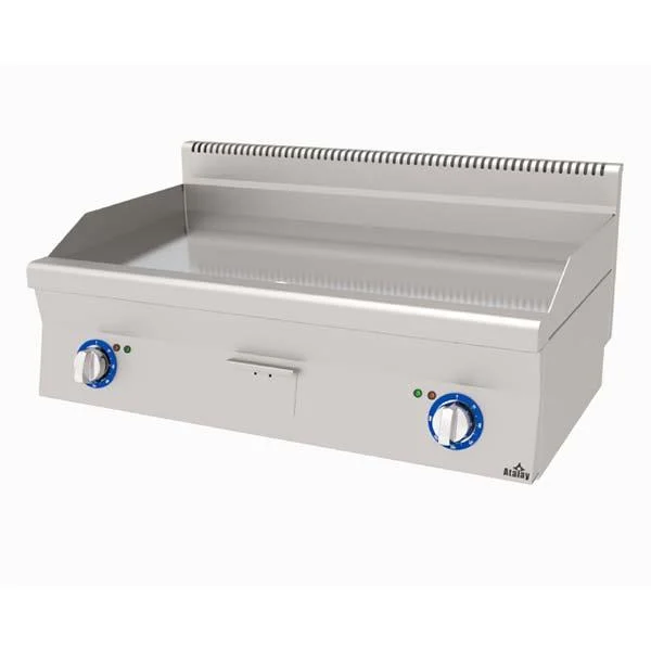 Atalay E AEI-1060-CR 600 Seri Krom Yüzeyli Düz Pleyt Izgara 100x60 cm Elektrikli