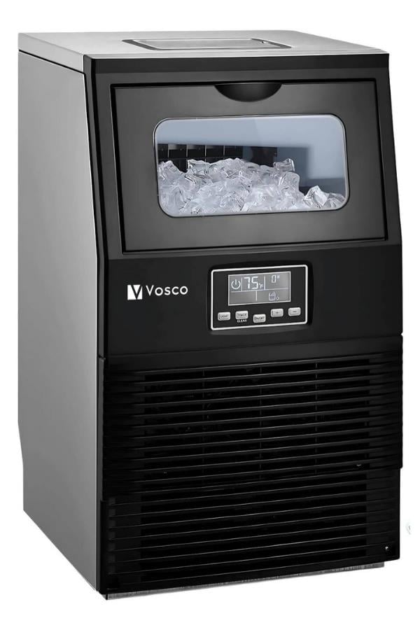 Vosco VSC-23C Küp Buz Makinesi 23 kg/gün Kapasiteli 4 kg Saklama Hazneli Siyah