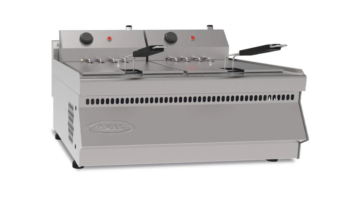 Pimak M062-1 ECO 10+10 Elektrikli Fritöz 20 Litre 60x60 cm