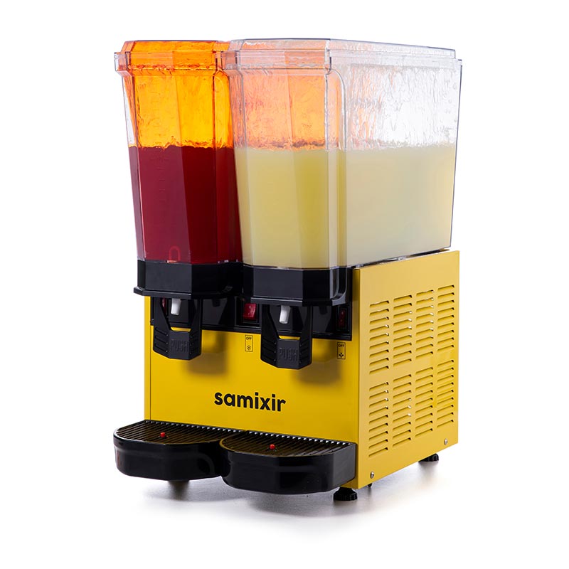 Samixir 40.SSY Klasik Twin Soğuk İçecek Dispenseri 20+20 Lt Fıskiyeli Sarı