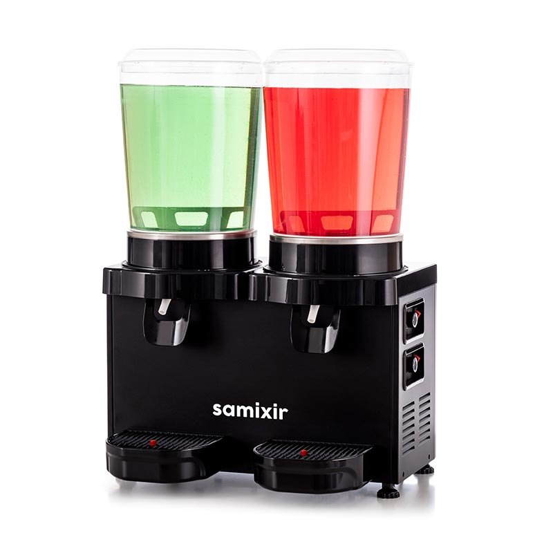 Samixir MM20.AB Panaromik Twin Soğuk İçecek Dispenseri 10 L + 10 L Siyah
