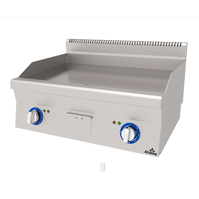 Atalay E AEI-860-CR 600 Seri Krom Yüzeyli Düz Pleyt Izgara 80x60 cm Elektrikli