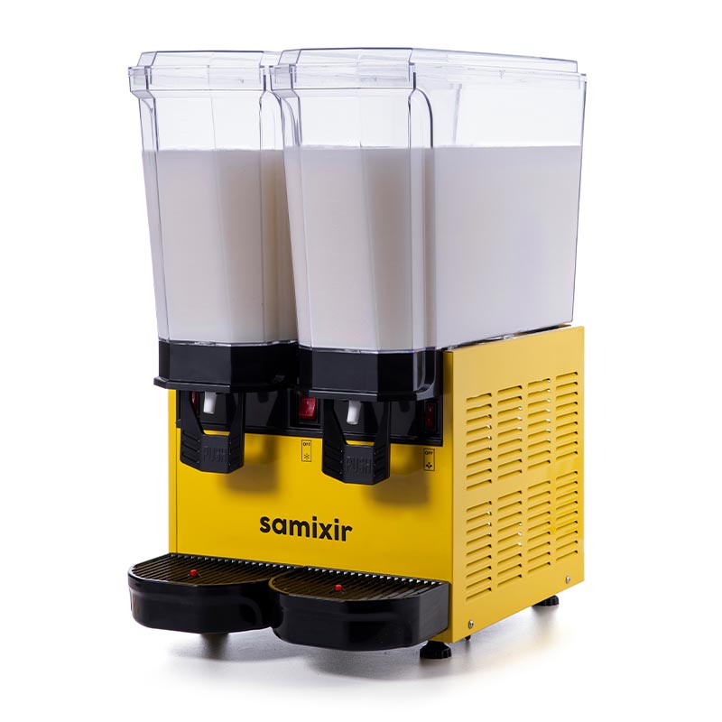 Samixir 40.MMY Klasik Twin Soğuk İçecek Dispenseri 20+20 Lt Karıştırıcılı Sarı