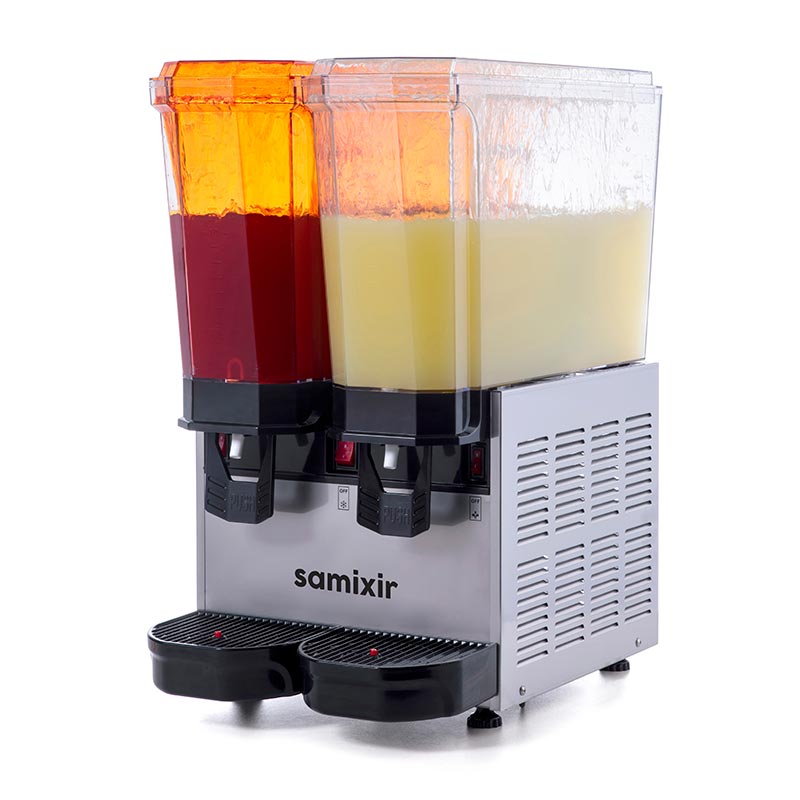 Samixir 40.SSI Klasik Twin Soğuk İçecek Dispenseri 20+20 Lt Fıskiyeli Inox