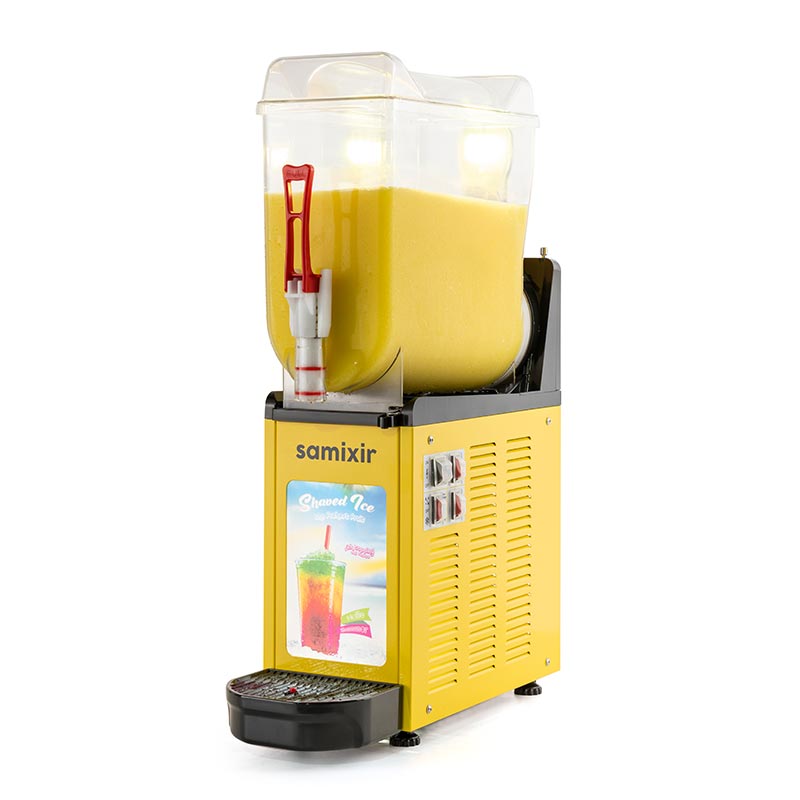 Samixir SLUSH12.YA Allure Ice Slush Granita Milkshake ve Soğuk Meyve Suyu Dispenseri 12 L Sarı
