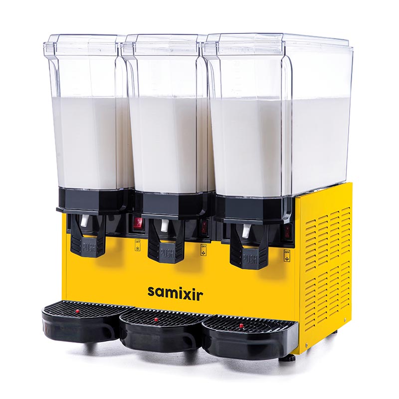 Samixir 60.MMMY Triple Klasik Karıştırıcılı Soğuk İçecek Dispenseri 20+20+20 Lt Sarı