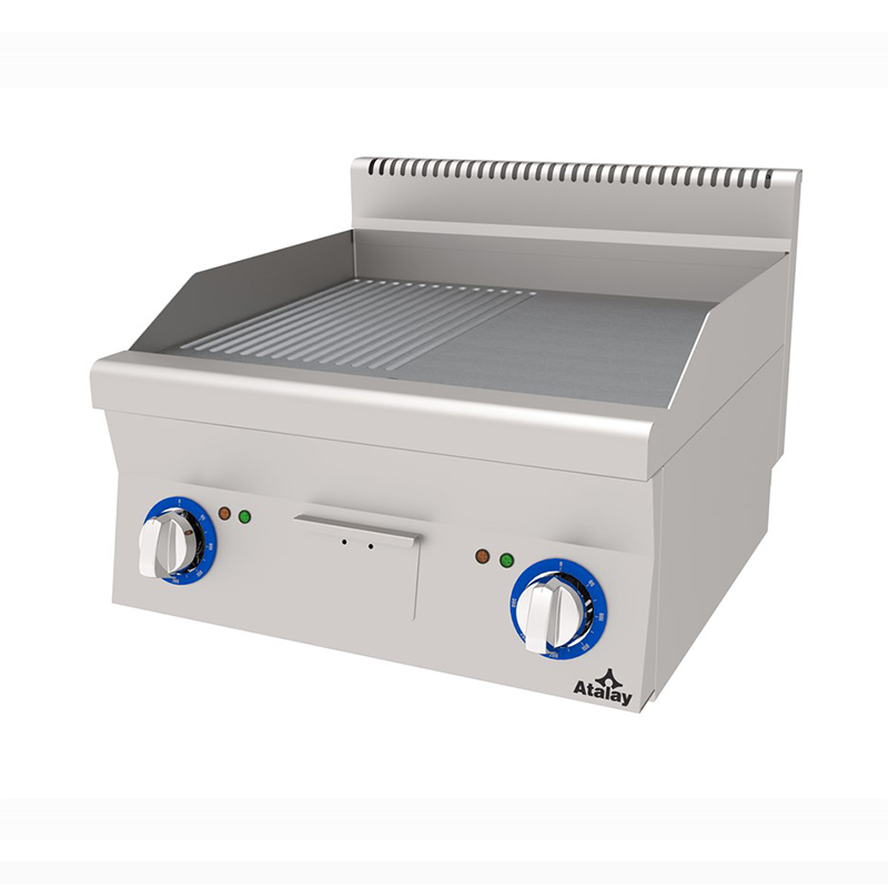 Atalay E AGI-660-ND 600 Seri Yarı Oluklu Yarı Düz Pleyt Izgara 60x60 cm Gazlı