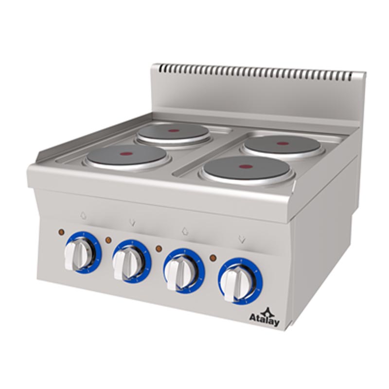 Atalay E AEO-660 600 Seri Set Üstü 4 Gözlü Ocak 60x60x30 cm Elektrikli
