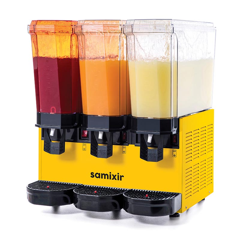 Samixir 60.SSSY Triple Klasik Fıskiyeli Soğuk İçecek Dispenseri 20+20+20 Lt Sarı