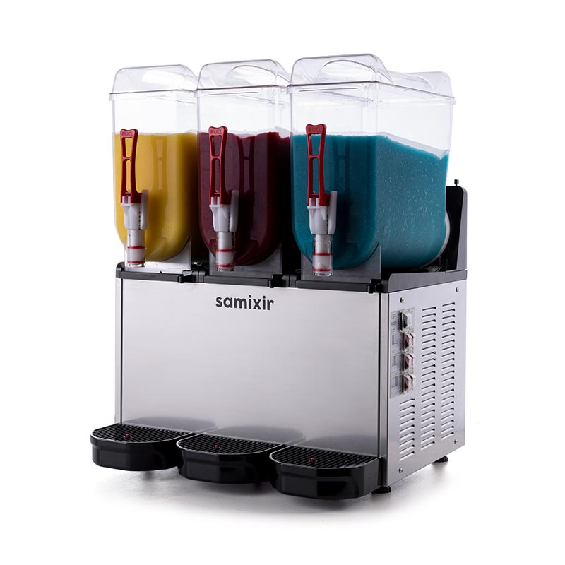 Samixir SLUSH36.I Ice Slush Triple Milkshake Meyve Suyu Dispenseri 12+12+12 L Inox