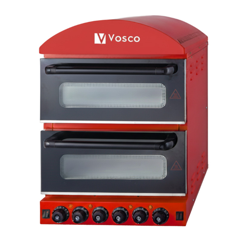 Vosco VZM-H2 20 cm 2+2 Pizza Kapasiteli Çift Katlı Pizza Fırını Elektrikli