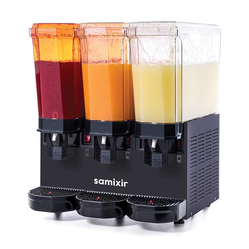 Samixir 60.SSSB Triple Klasik Fıskiyeli Soğuk İçecek Dispenseri 20+20+20 Lt Siyah