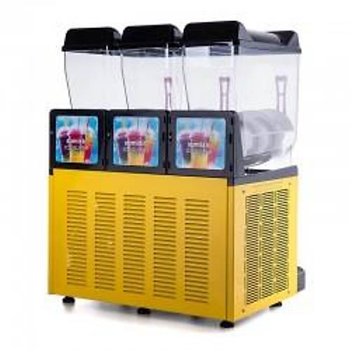 SAMXR SLUSH36.Y Ice Slush Triple Milkshake Meyve Suyu Dispenseri, 12+12+12 L, Sar
