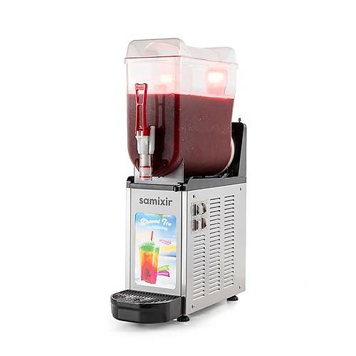 SAMXR SLUSH12 Allure Ice Slush Granita Milkshake ve Souk Meyve Suyu Dispenseri, 12 L, Inox