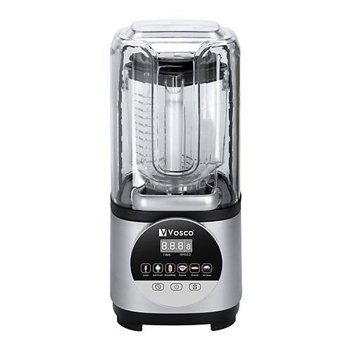 Vosco VHS-211E Pro Silent Grlt nleyici Kapakl Dijital Bar Blender, 2 L, 1600 W, Beyaz