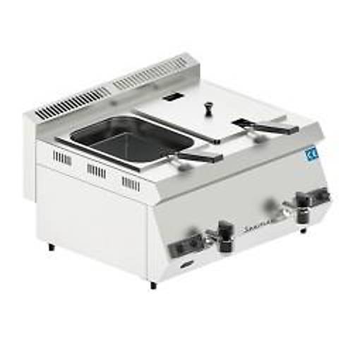 SEAMAC SFG16 zel Seri ift Kapakl Fritz, 8+8 L, Gazl