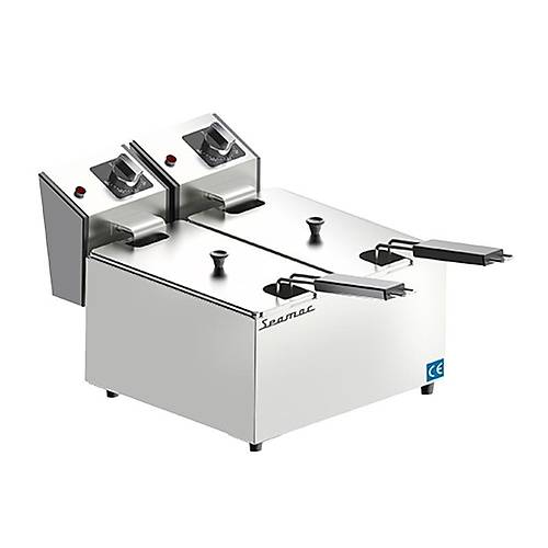 SEAMAC FRE6 ift Kapakl Fritz, 3+3 L, Elektrikli