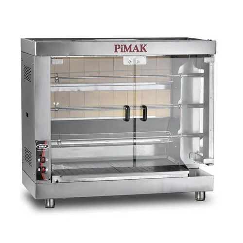 PMAK PI6/M005-K Set st Gazl Kollu Pili evirme Makinesi  25 Pili Kapasiteli Profesyonel Dner Izgara