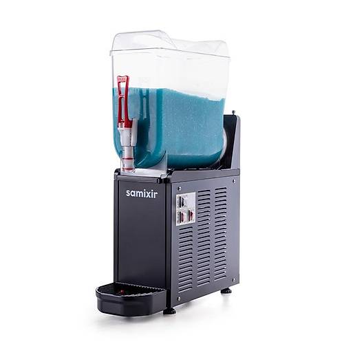 SAMXR SLUSH12 Mono Ice Slush Granita Milkshake ve Souk Meyve Suyu Dispenseri, 12 L, Siyah
