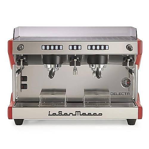 LA SAN MARCO Delecta Tam Otomatik Espresso Kahve Makinesi, 2 Gruplu, Krmz