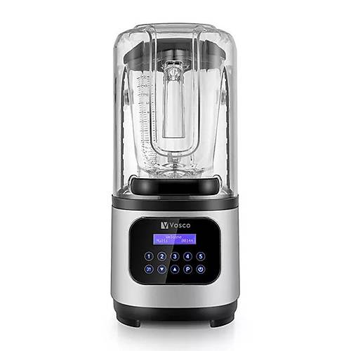 Vosco VHS-212C PRO Grlt nleyici Kapakl Dijital Bar Blender, 2 L, 2200 W, Gri