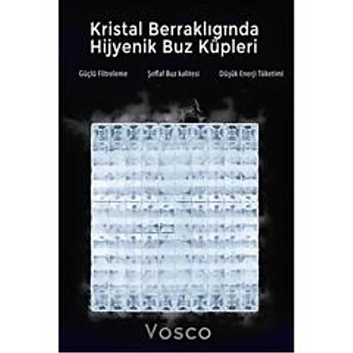 VOSCO VSCB-25C Aura Serisi Tezgahalt Kp Buz Makinesi, 25 kg/gn Kapasiteli, 22 Kg Saklama Hazneli