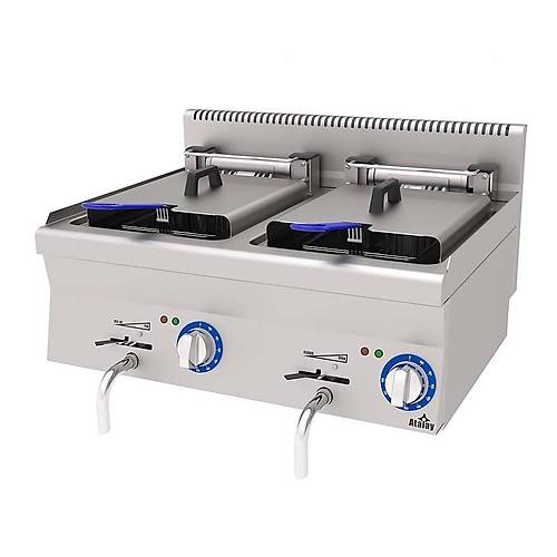 ATALAY Fritz 24 Litre iftli Fritz Elektrikli 80x60x30 Cm E AEF-860