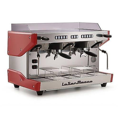 LA SAN MARCO Delecta Tam Otomatik Espresso Kahve Makinesi, 2 Gruplu, Krmz