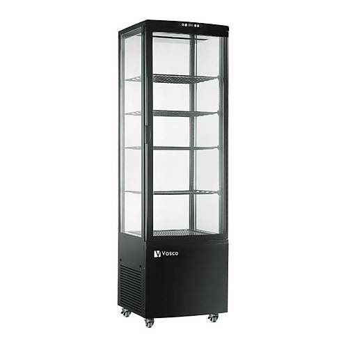 VOSCO 280L Dikey Soutmal Tehir Dolab (Siyah)