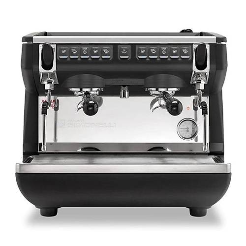 NUOVA SMONELL Appia Life Compact Tall Cup Tam Otomatik Espresso Kahve Makinesi, 2 Gruplu, Siyah