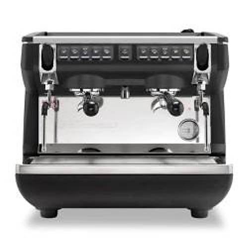NUOVA SMONELL Appia Life Compact Tall Cup Tam Otomatik Espresso Kahve Makinesi, 2 Gruplu, Siyah